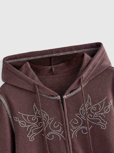Anti-shrink Feature <b>Pullover</b> Style <b>Men</b> Rhinestone Hoodie anti-wrinkle Wholesale soft 100% Cotton Plus Size <b>Men</b> Rhinestone Hoodie - Product Image 4