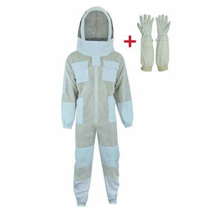 White Beekeeper Protective <b>Suit</b> with Veil Casual Wear Four Seasons Model SL-BKS-107 - Product Image 2