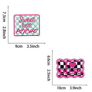 Patchs thermocollants brodés avec slogan audacieux et motif cœur, applique rose écologique Girl Power pour vestes, sacs, jeans, chapeaux, décoration DIY - Product Image 4