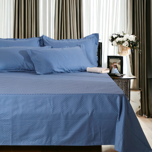 Juego de Sábanas Clásicas de Color Azul Claro, Transpirables, para Uso Hotelero, 250 Hilos, 100% Algodón, Tacto Suave, Calidad Premium, para Todas las Temporadas - Product Image 2
