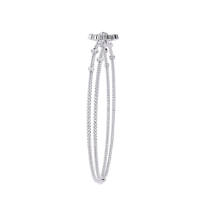 Flower Shape Moissanite Bracelet 925 <b>Silver</b> Chain Link Classic Women's Everyday Wear Round Brilliant Cut Claw Setting - Product Image 3