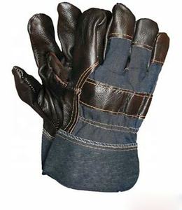 Gants de travail en cuir fendu, gants de protection des doigts pour travaux industriels, sécurité des mains, vente en gros, - Product Image 1