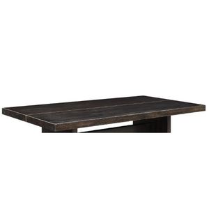 Tavolo da Pranzo Jaramillo in Finitura Oro e Rustica Color Espresso, Arredamento Elegante e di Stile per la Casa - Product Image 4