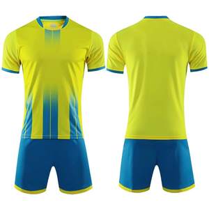 Conjunto de Uniforme de Fútbol al por Mayor, Camisetas Sublimadas con Degradado de Color, Pantalones Cortos en Contraste, Logotipo Personalizado, Uniformes de Fútbol para Equipos - Product Image 1