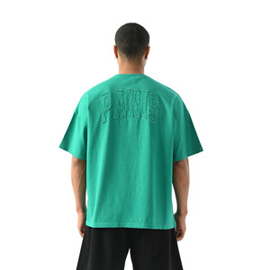 Camisetas de Cuello Redondo para Hombre, de Secado Rápido, 240g, Oversize, Ecológicas, Transpirables, con Hombros Caídos, de Algodón Ringer, Venta al por Mayor - Product Image 2