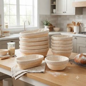 Panier de levage pour pain au levain de qualité supérieure, en osier naturel fait main, banneton, vente en gros économique pour la fermentation de la pâte et la pâtisserie - Product Image 1