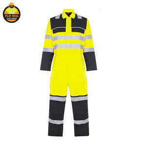 Wholesale Hi Vis Reflective <b>Waterproof</b> Warm <b>Overall</b> Coverall Safety Clothing Workwear Coverall - Product Image 4