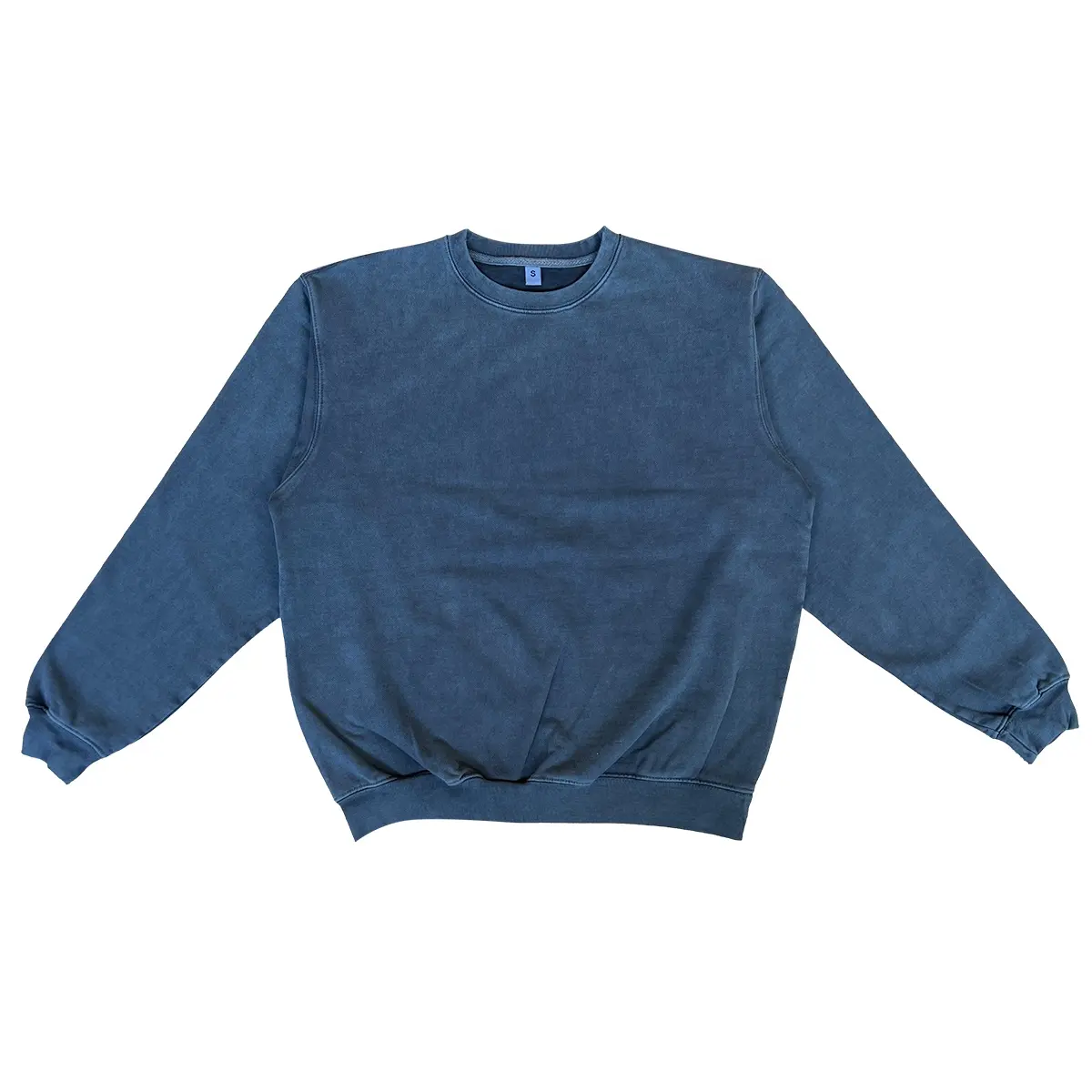 Sweatshirt Relaxed Fit Jumper Oversized Top For Men Basic Blue Color