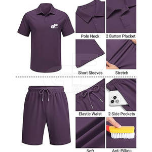 Conjunto de pantalones cortos elegantes para hombre, diseñados para brindar comodidad, flexibilidad y transpirabilidad, perfectos para el gimnasio, correr o uso diario. - Product Image 6