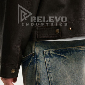 High Quality Casual Streetwear Hip Hop <b>Leather</b> <b>Jacket</b> Windproof Man <b>Leather</b> <b>Jacket</b> for Men Stylish <b>Leather</b> <b>Jacket</b> - Product Image 4