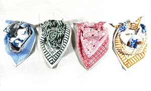 Bandana en coton imprimé à la main, doux et respirant, foulard artisanal indien - Product Image 2