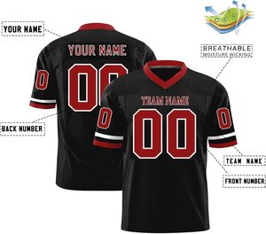 ผู้ผลิตเสื้ออเมริกันฟุตบอลขายส่ง ผ้าโพลีเอสเตอร์ตาข่าย พิมพ์ลายแบบซับลิเมชั่น ระบายอากาศ แห้งเร็ว รับทำโลโก้ตามสั่ง OEM ODM ชุดทีมระดับมืออาชีพ - Product Image 2