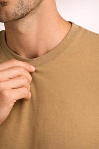 T-shirt Homme à Manches Courtes Col V 100% Coton Respirant Anti-boulochage Écologique pour Activités de Plein Air, Voyages et Détente - Product Image 3