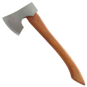 Hacha de abate UM STEEL Premium con mango de madera, hoja de acero inoxidable forjada a mano, duradera, de alta calidad para uso en exteriores. - Product Image 1