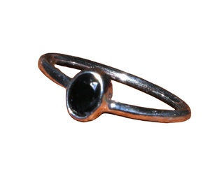 Anillo de Compromiso Clásico y Elegante con Turquesa en Engaste de Bisel, Chapado en Oro Rosa, Plata de Ley 925, Hecho a Mano por Terceros - Product Image 1