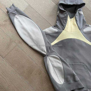 Custom Heavyweight 380 GSM Cotton Fleece Hoodie Oversized Blank Streetwear <b>Pullover</b> <b>for</b> <b>Men</b> - Product Image 5