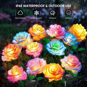 4 Pack Waterproof Outdoor Solar Garden <b>Lights</b> for Yard & Garden Decor Bright <b>LED</b> <b>Lights</b> with Dusk to Dawn <b>Sensor</b> - Product Image 6