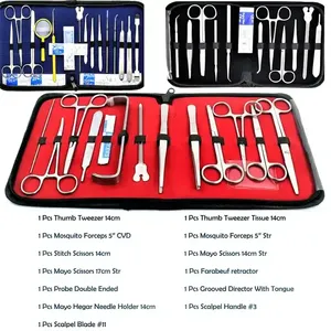 Students <b>Suture</b> Training <b>Kit</b> Biological Dissecting Stainless Steel Dissecting Scissors Dissecting Needles By Grip Surgical - Product Image 5