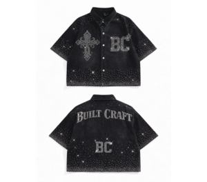 BUILT CRAFT - Ropa Urbana de Mezclilla con Pedrería de Lujo, Personalización de Logotipos y Etiquetas - Product Image 2