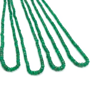 Cuentas redondas facetadas de esmeralda natural de grado AAA, muy vendidas, facetadas en forma de rondel de 3-5 mm, piedra preciosa para la fabricación de joyas, 16 pulgadas. - Product Image 6