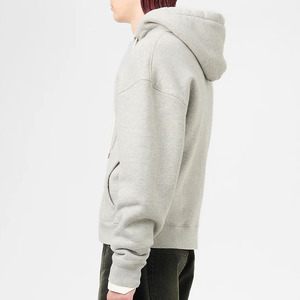 Sudadera Informal Nueva con Capucha y Cierre de Cremallera, Color Gris, Corte Regular, 100% Algodón, Felpa Francesa, Ropa Informal de Otoño - Product Image 3
