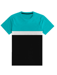 T-shirts décontractés à manches courtes pour hommes, coupe ajustée, couleurs contrastées, été - Product Image 4