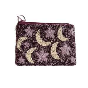 Monedero de cuentas florales, cartera con cremallera de cuentas de cristal, estuche pequeño para cosméticos, bolso de mano con borlas, bolsa de cuentas tejida a mano, estuche de maquillaje con flores - Product Image 2
