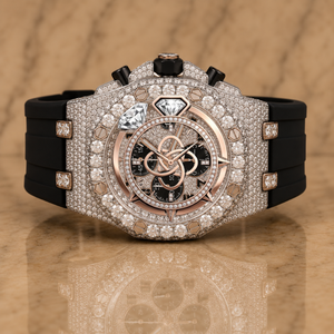 Premium Moissanite <b>Watch</b> Men Full <b>Diamond</b> VVS Stones Stainless Steel Luxury Wristwatch - Product Image 1