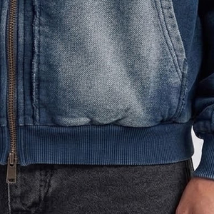 Custom Printed Embroidery Made Winter Wear Men Oversized <b>Sun</b> Faded Hoodie New Fashion Distressed Acid Wash Zipper Hoodie For Men - Product Image 6