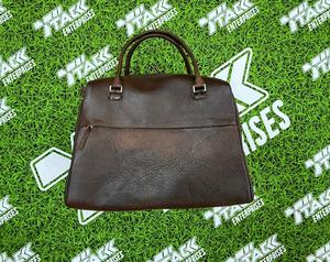 Sac fourre-tout en cuir respirant et écologique unisexe personnalisé avec logo, sac de voyage 100% cuir - Product Image 1