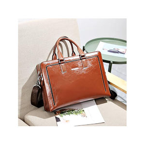 Women Genuine Leather <b>Briefcase</b> Tote Business Vintage Handbag 15.6" Laptop Shoulder Bag Brown - Product Image 5