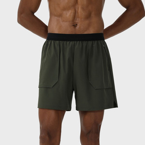 Shorts de sport personnalisés pour hommes avec boucle porte-serviette, poche zippée, respirants, confortables, avec bande réfléchissante, pour la course à pied - Product Image 4
