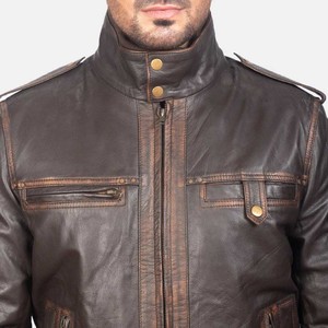 Finer Threads High Quality Genuine Leather Jacket <b>Men</b> 2026 ODM Biker Style Fashion Streetwear Autumn Breathable Bulk Wholesale - Product Image 3