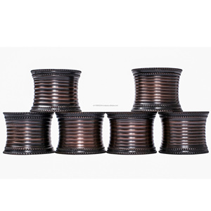 Vente chaude Antique cuivre porte-serviettes anneau métal et papier pour les fêtes de mariage et Table à manger décor fabriqué en Inde - Product Image 4