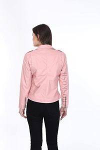 Women's Leather <b>Jacket</b> Warm Fashion <b>Jacket</b> OEM Elegant Girl Leather <b>Jacket</b> Solid <b>Pattern</b> <b>Jacket</b> for Women Wholesale Price - Product Image 3