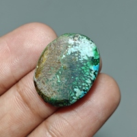 Turquoise naturelle du Hubei, cabochon ovale, pierre précieuse turquoise pour la fabrication, 24x18x4 mm. 14 Ct. E673