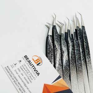 Pince à épiler en acier inoxydable de haute qualité pour extensions de cils Logo privé testé Conseils de volume - Product Image 5