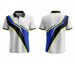 Polo imprimé par sublimation, style bouclier, vêtements de sport, coutures durables pour hommes, femmes, jeunes, séchage rapide, polo actif Dry-Fit - Product Image 1