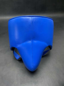 Conjunto de Boxeo Profesional de Estilo Moderno, Guantes, Protector de Cabeza y Protector Inguinal, Equipo de Entrenamiento y Sparring de Cuero Azul Premium - Product Image 3