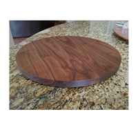 100% Kayu Alami Lazy Susan Tempat Sajian Kue Keju Rak Bumbu Putar Desain Klasik Ramah Lingkungan