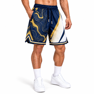 Pantalones cortos de malla de baloncesto sublimados personalizados al por mayor, pantalones cortos deportivos para hombre, uniforme deportivo personalizado, de secado rápido y transpirable, talla S - Product Image 2