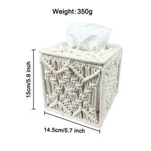 Boîte à mouchoirs en jute de qualité export – Porte-mouchoirs durable en fibre naturelle tressée avec design personnalisé OEM et prix de gros - Product Image 5