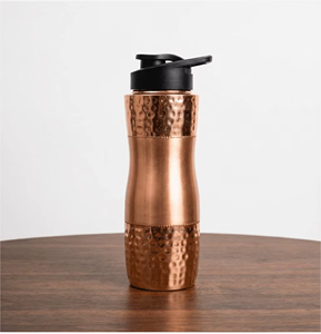 OTSAK - Tapa de Botella de Agua de Cobre Martillado de Lujo Moderno y Ecológico, Portátil, para Oficina, Aire Libre, Camping y Uso Doméstico - Product Image 1