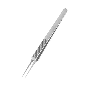 Pinces à suture Castroviejo en acier inoxydable allemand, 4 pouces, 0,3 mm, pointues, pour la chirurgie dermique, avec manche finition mate - Product Image 3