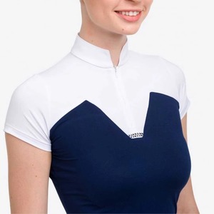 Chemises de concours équestres unisexes à manches courtes, extensibles, en molleton, pour l'équitation, service OEM/ODM - Product Image 4