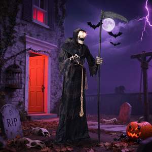 Décoration de jardin gonflable pour Halloween, décoration de fête de plein air, 6 pieds, Grim Reaper - Product Image 1