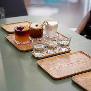 Bandeja Rectangular de Madera de Roble Hecha a Mano, Diseño Minimalista, Apta para Alimentos, Portátil, de Grado Comercial, Multifuncional, para Catering - Product Image 2