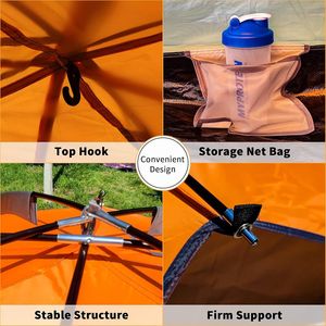 Tenda da Campeggio per 2 Persone, Impermeabile e Antivento, con Grandi Finestre a Rete, Portatile e Facile da Montare - Product Image 3