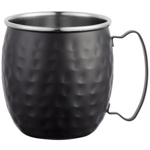 Copper Moscow Mule <b>Mug</b> Matte Black With Handle Vintage Style For Cold Drinks Adults Party Use - Product Image 4