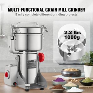 Macinino Elettrico per Cereali 1000g 3000W, Macinino Commerciale ad Alta Velocità per Spezie, Polverizzatore in Acciaio Inossidabile, Macchina per Polveri - Product Image 2